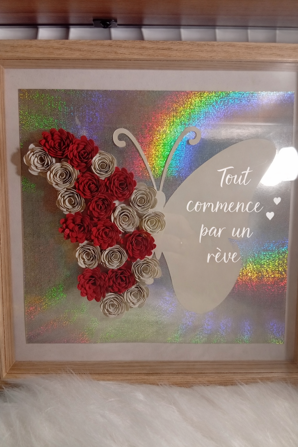 Cadre en fleur roulé 25x25