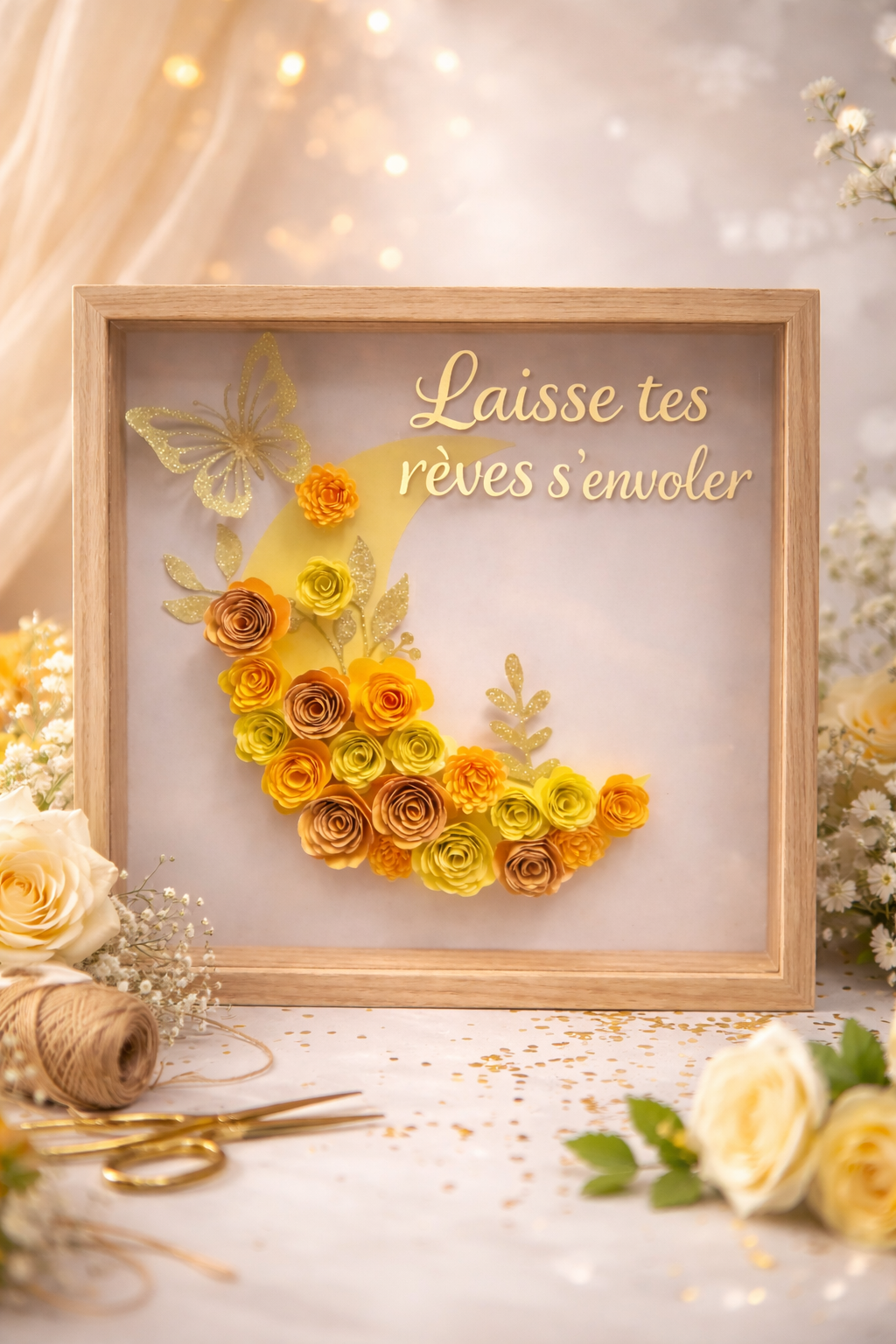 Cadre en fleur roulé 25x25
