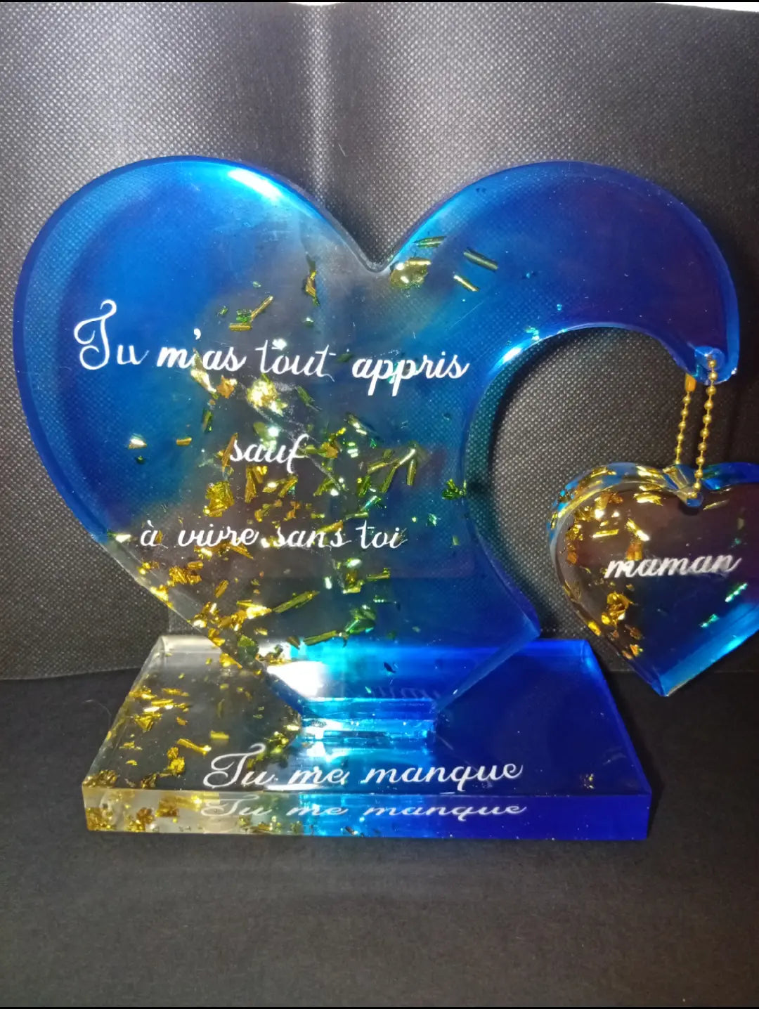 Double coeur en résine époxy