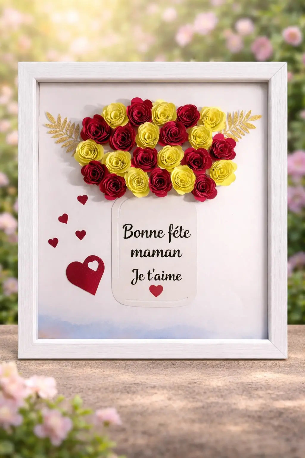 Cadre en fleur roulé 25x25
