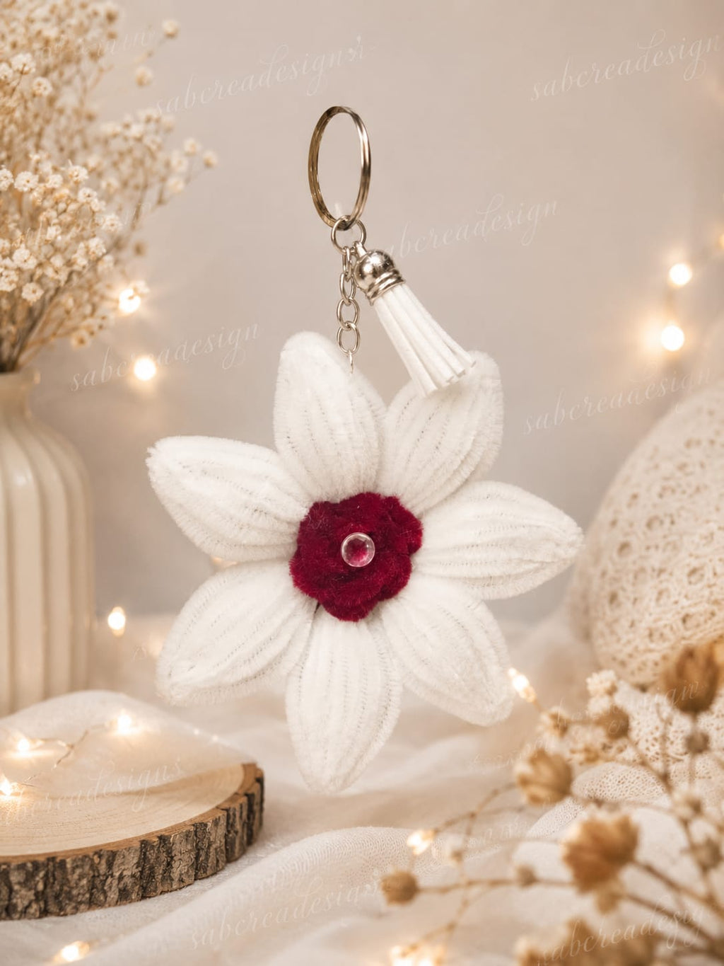 Porte clés fleur