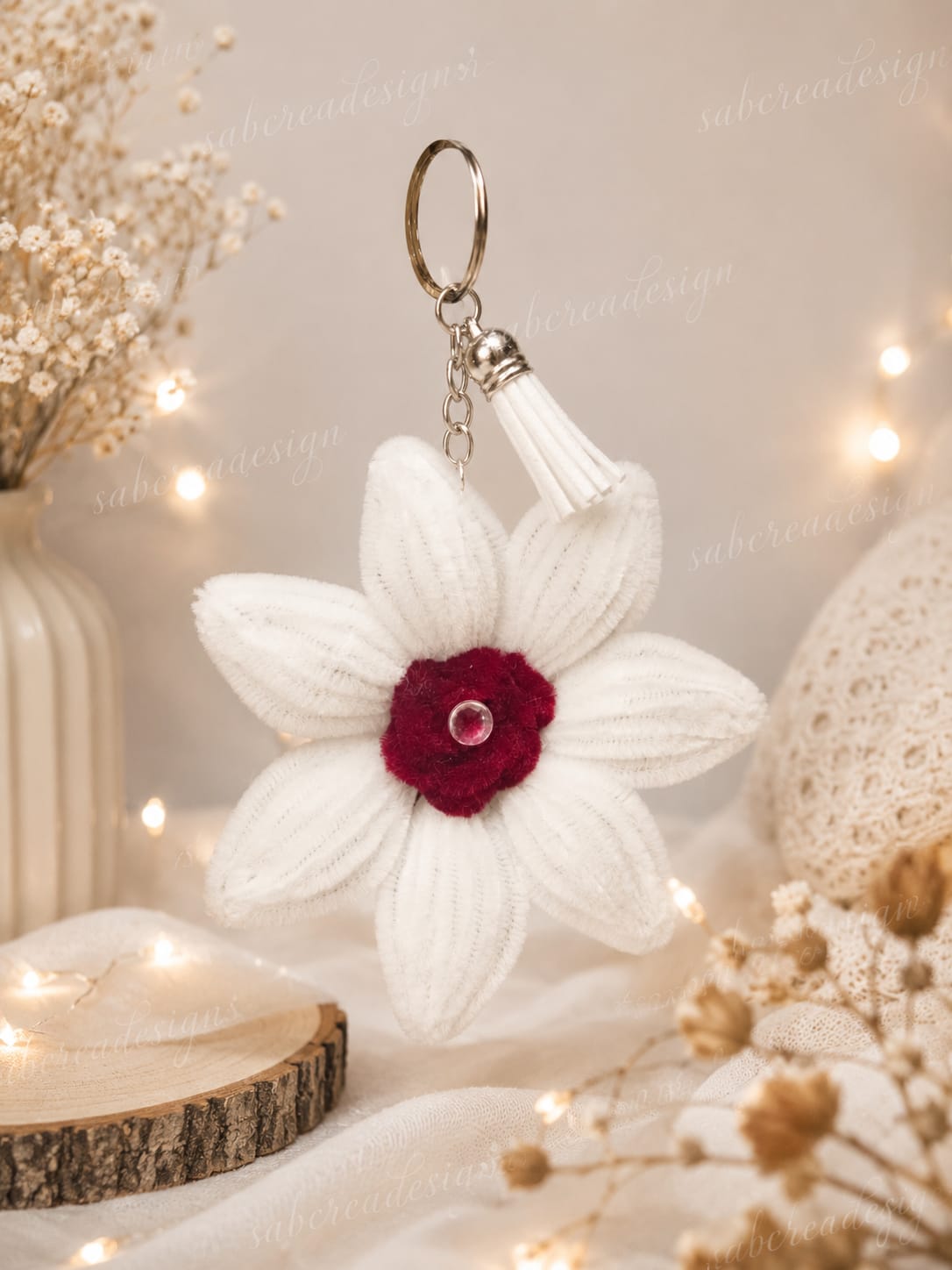 Porte clés fleur